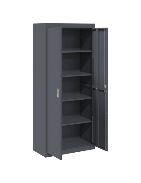 Armadio 2 pcs Antracite 80 x 40 x 180 cm Acciaio