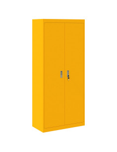Armadio 2 pcs Giallo senape 80 x 40 x 180 cm Acciaio 2