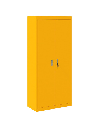 Armadio 2 pcs Giallo senape 80 x 40 x 180 cm Acciaio