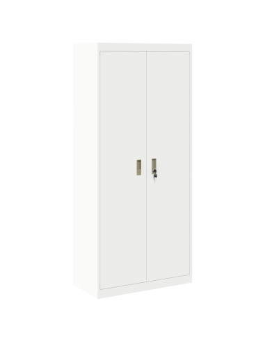 Armadio 2 pcs Bianco 80 x 40 x 180 cm Acciaio