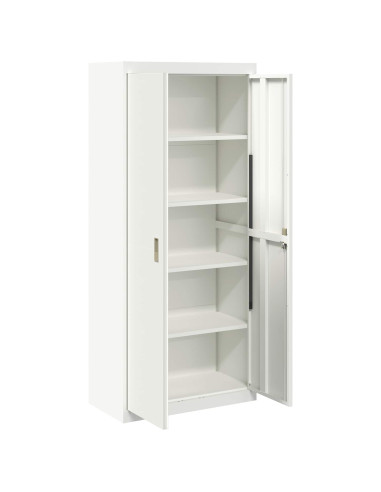 Armadio 2 pcs Bianco 80 x 40 x 180 cm Acciaio