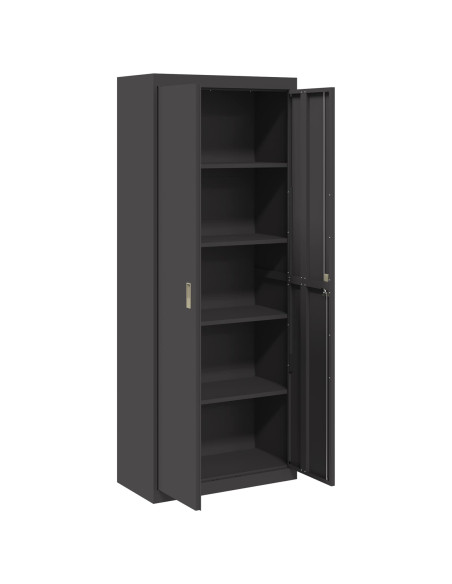 Armadio 2 pcs Nero 80 x 40 x 200 cm Acciaio