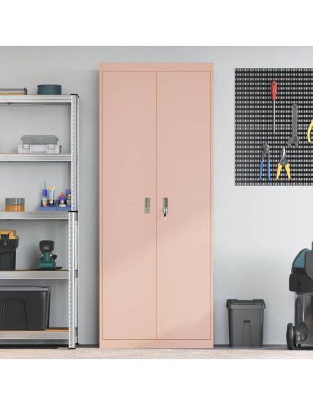 Armadio 2 pcs Rosa 80 x 40 x 200 cm Acciaio