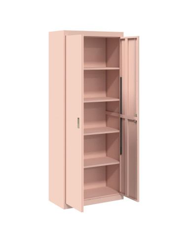 Armadio 2 pcs Rosa 80 x 40 x 200 cm Acciaio