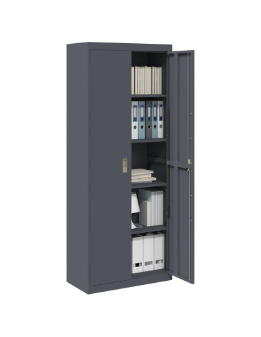 Armadio 2 pcs Antracite 80 x 40 x 200 cm Acciaio