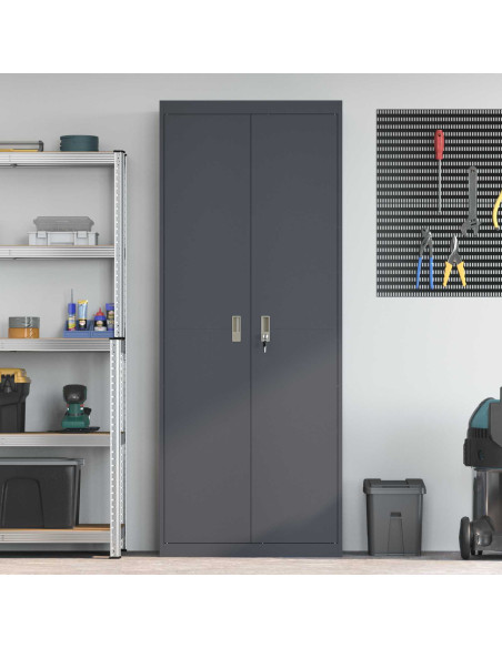 Armadio 2 pcs Antracite 80 x 40 x 200 cm Acciaio