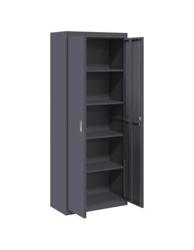 Armadio 2 pcs Antracite 80 x 40 x 200 cm Acciaio