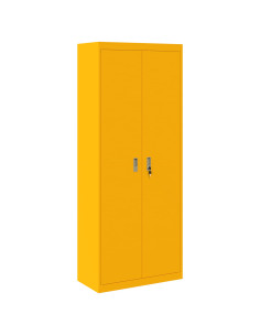 Armadio 2 pcs Giallo senape 80 x 40 x 200 cm Acciaio 2