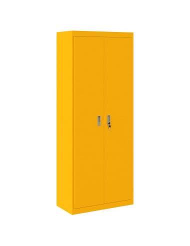 Armadio 2 pcs Giallo senape 80 x 40 x 200 cm Acciaio
