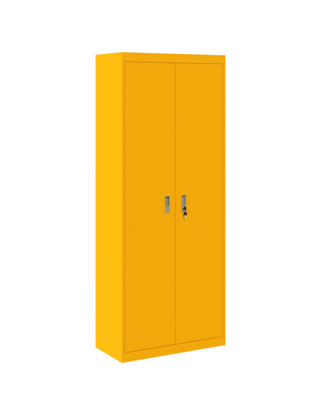 Armadio 2 pcs Giallo senape 80 x 40 x 200 cm Acciaio