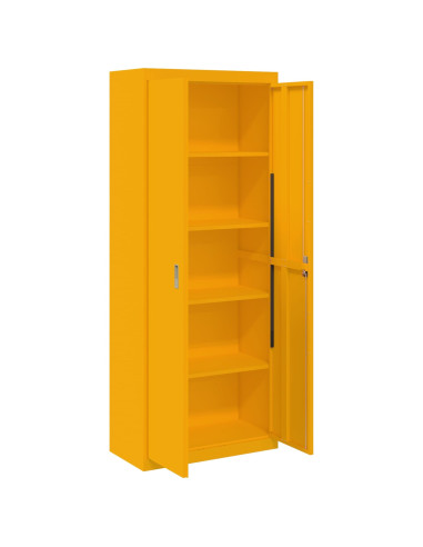 Armadio 2 pcs Giallo senape 80 x 40 x 200 cm Acciaio