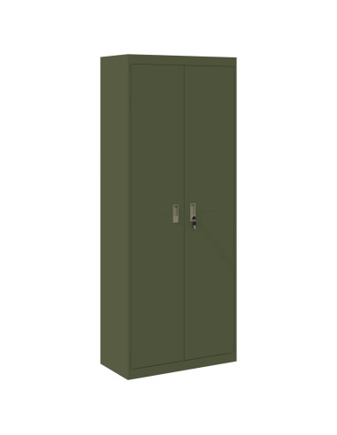 Armadio 2 pcs Verde oliva 80 x 40 x 200 cm Acciaio