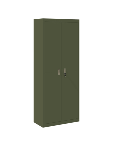 Armadio 2 pcs Verde oliva 80 x 40 x 200 cm Acciaio