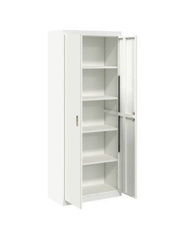 Armadio 2 pcs Bianco 80 x 40 x 200 cm Acciaio