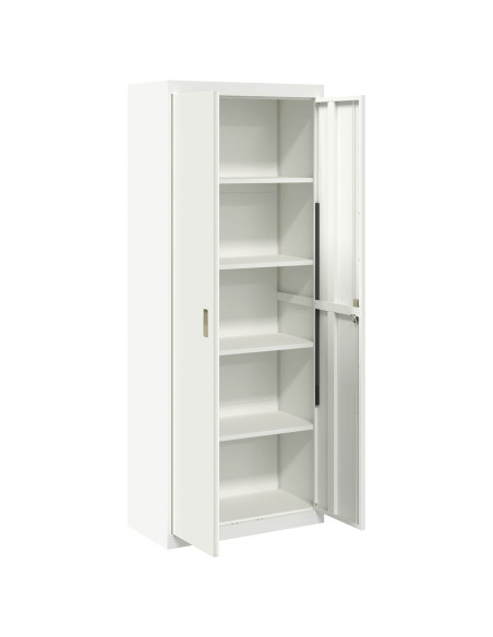 Armadio 2 pcs Bianco 80 x 40 x 200 cm Acciaio