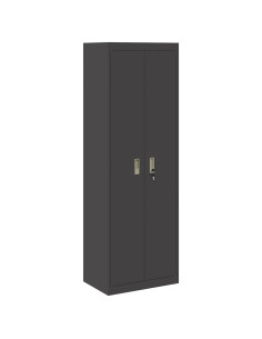 Armadio 2 pcs Nero 60 x 40 x 180 cm Acciaio 2