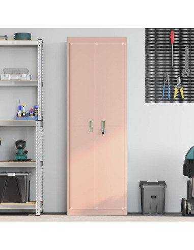 Armadio 2 pcs Rosa 60 x 40 x 180 cm Acciaio