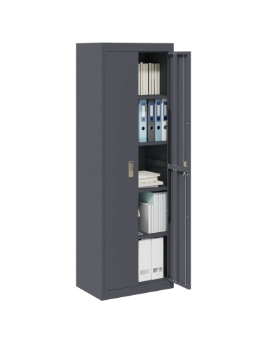 Armadio 2 pcs Antracite 60 x 40 x 180 cm Acciaio