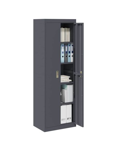 Armadio 2 pcs Antracite 60 x 40 x 180 cm Acciaio