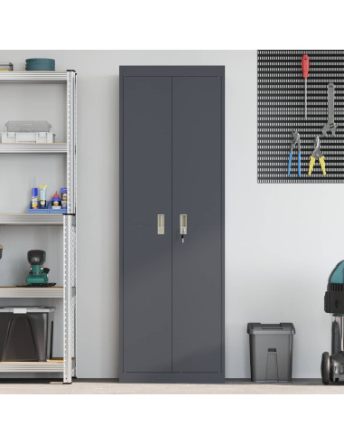 Armadio 2 pcs Antracite 60 x 40 x 180 cm Acciaio