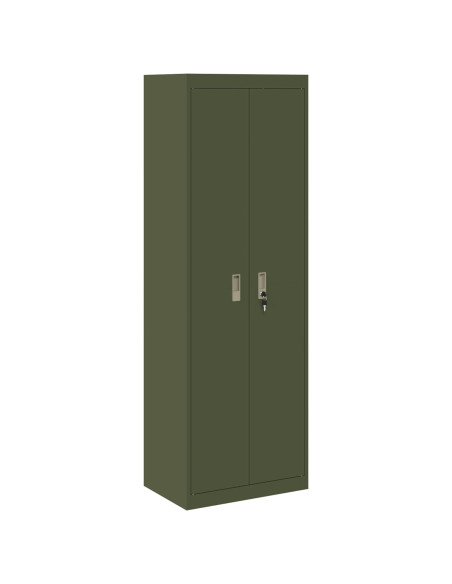 Armadio 2 pcs Verde oliva 60 x 40 x 180 cm Acciaio