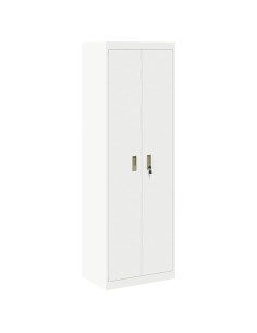 Armadio 2 pcs Bianco 60 x 40 x 180 cm Acciaio 2