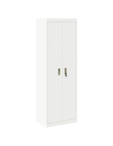 Armadio 2 pcs Bianco 60 x 40 x 180 cm Acciaio