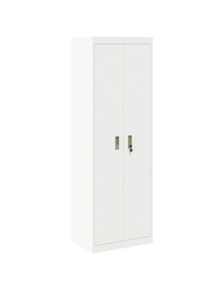 Armadio 2 pcs Bianco 60 x 40 x 180 cm Acciaio
