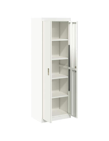 Armadio 2 pcs Bianco 60 x 40 x 180 cm Acciaio