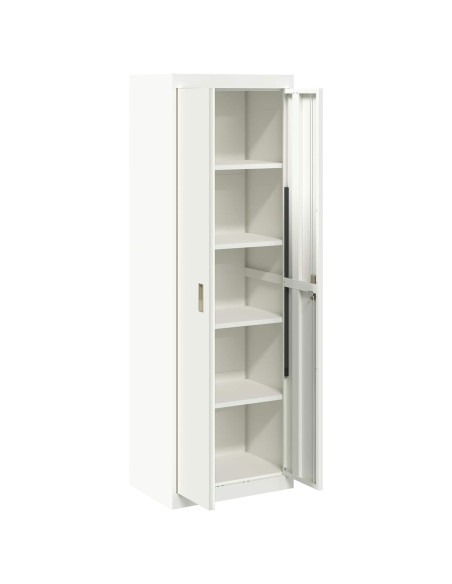 Armadio 2 pcs Bianco 60 x 40 x 180 cm Acciaio