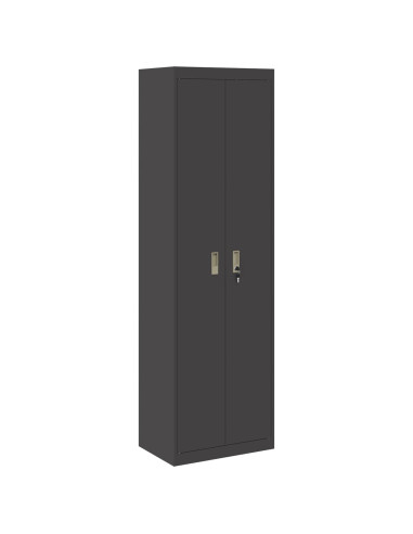 Armadio 2 pcs Nero 60 x 40 x 200 cm Acciaio