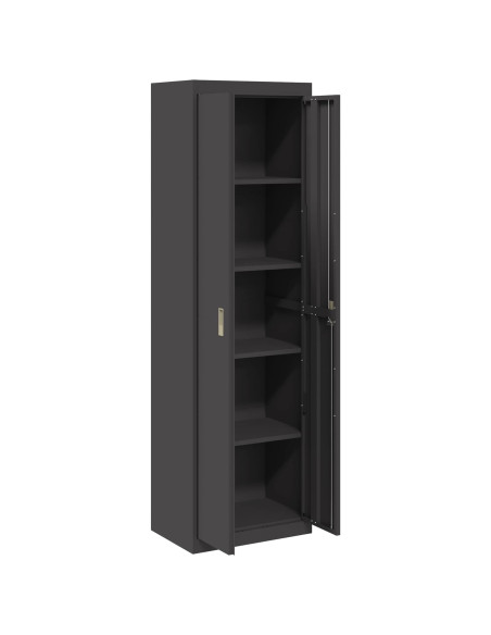 Armadio 2 pcs Nero 60 x 40 x 200 cm Acciaio