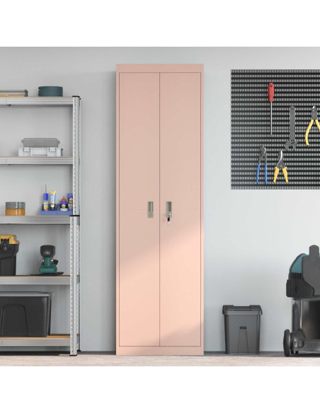 Armadio 2 pcs Rosa 60 x 40 x 200 cm Acciaio