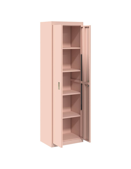 Armadio 2 pcs Rosa 60 x 40 x 200 cm Acciaio