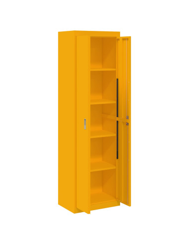 Armadio 2 pcs Giallo senape 60 x 40 x 200 cm Acciaio