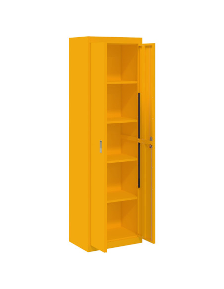 Armadio 2 pcs Giallo senape 60 x 40 x 200 cm Acciaio