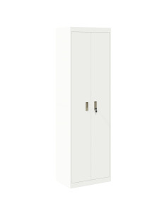 Armadio 2 pcs Bianco 60 x 40 x 200 cm Acciaio 2