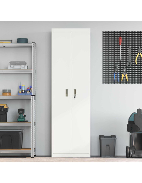 Armadio 2 pcs Bianco 60 x 40 x 200 cm Acciaio