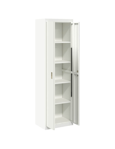 Armadio 2 pcs Bianco 60 x 40 x 200 cm Acciaio