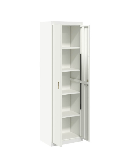 Armadio 2 pcs Bianco 60 x 40 x 200 cm Acciaio
