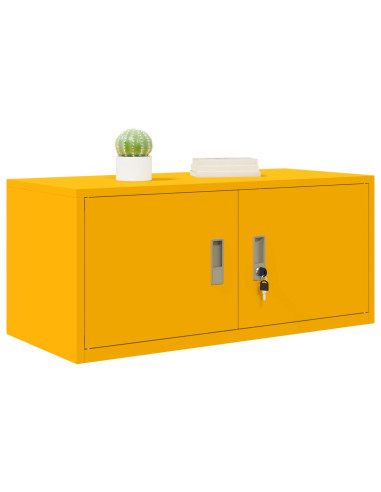 Armadio Giallo senape 90 x 40 x 40 cm Acciaio