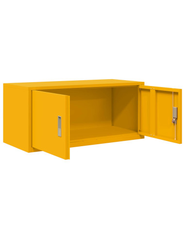 Armadio Giallo senape 90 x 40 x 40 cm Acciaio