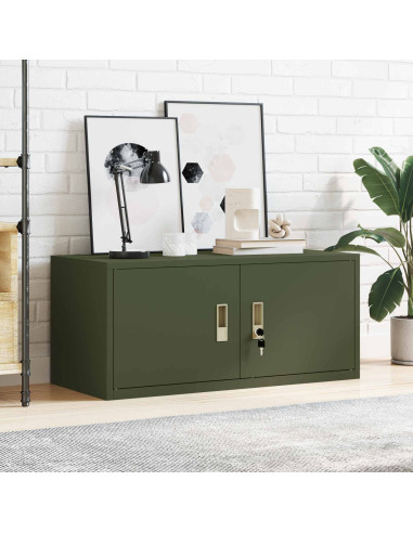 Armadio Verde oliva 90 x 40 x 40 cm Acciaio