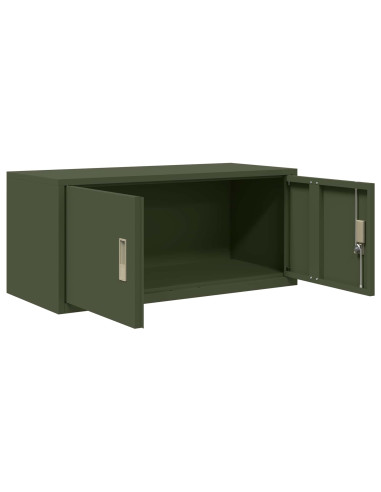 Armadio Verde oliva 90 x 40 x 40 cm Acciaio
