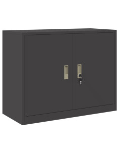 Armadio Nero 90 x 40 x 70 cm Acciaio 2