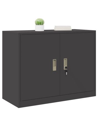 Armadio Nero 90 x 40 x 70 cm Acciaio