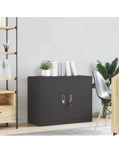 Armadio Nero 90 x 40 x 70 cm Acciaio