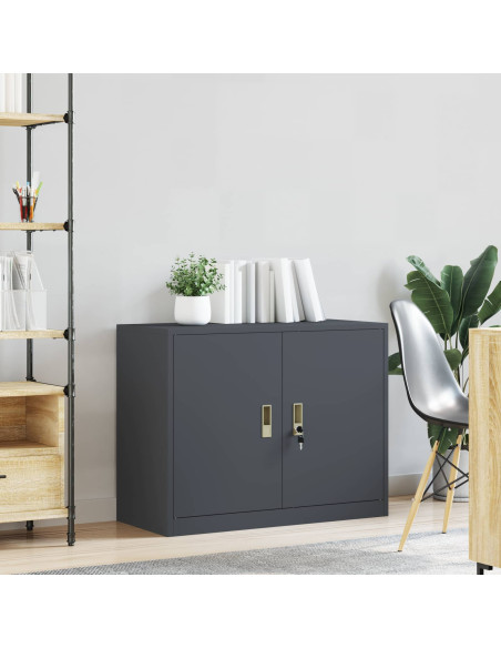 Armadio Antracite 90 x 40 x 70 cm Acciaio