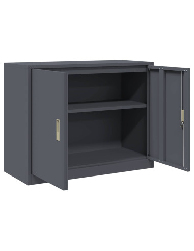 Armadio Antracite 90 x 40 x 70 cm Acciaio