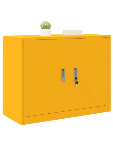 Armadio Giallo senape 90 x 40 x 70 cm Acciaio